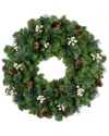 National Tree Company 24in Crestwood Gold Spruce Wreath In Green