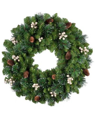 National Tree Company 24in Crestwood Gold Spruce Wreath In Green