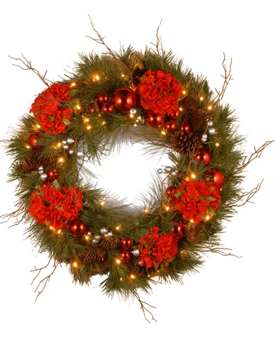 National Tree Company 24in Decorative Collection Hydrangea Wreath