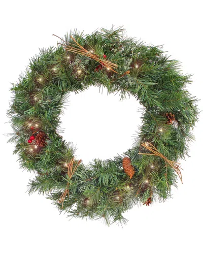 National Tree Company 24in Glistening Pine Wreath In Green