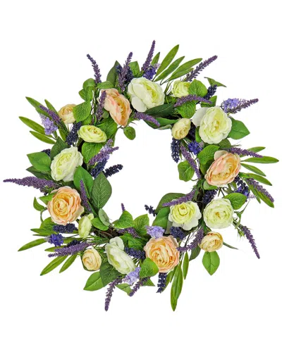 NATIONAL TREE COMPANY NATIONAL TREE COMPANY 24IN RANUNCULUS AND ASTILBES WREATH