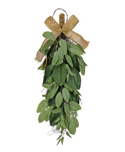 National Tree Company 26 Eucalyptus And Magnolia Leaf Swag In Green