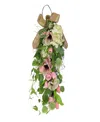 National Tree Company 26 Hydrangeas, Tulips And Eucalyptus Swag In Pink