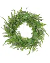 National Tree Company 26in Mixed Leaf Greenery Wreath In Green