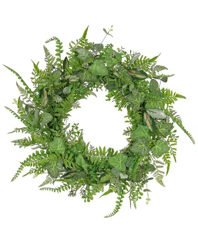 National Tree Company 26in Mixed Leaf Greenery Wreath