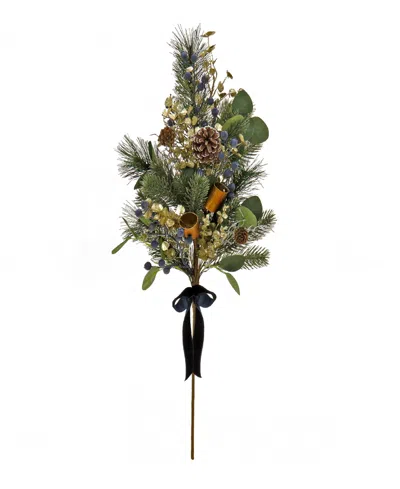 National Tree Company 28" Hgtv Home Collection Swiss Chic Spray Pair In Blue