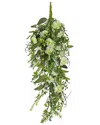 National Tree Company 28in Blossoms And Berries Teardrop In Cream