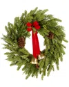 National Tree Company 28in Christmas Bells Pine Wreath In Green