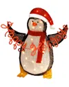 National Tree Company 29in Silver Fabric Tinsel 2d Penguin Decor