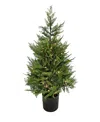National Tree Company 3 Ft. Pre-lit Cypress Tree In Nursery Pot In Green