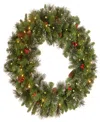 National Tree Company 30" Crestwood Spruce Wreath With Twinkly Led Lights In Green