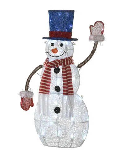 National Tree Company 30in Fabric Snowman In White