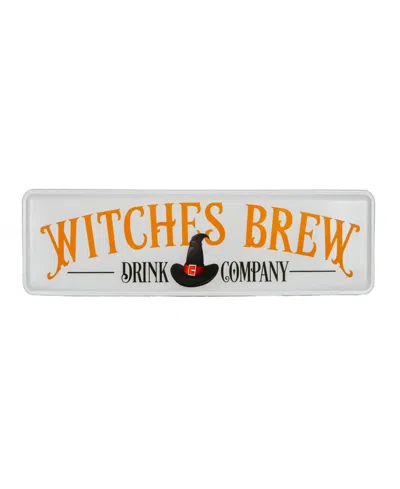 National Tree Company 31 Halloween Witches Brew Metal Wall Sign In White