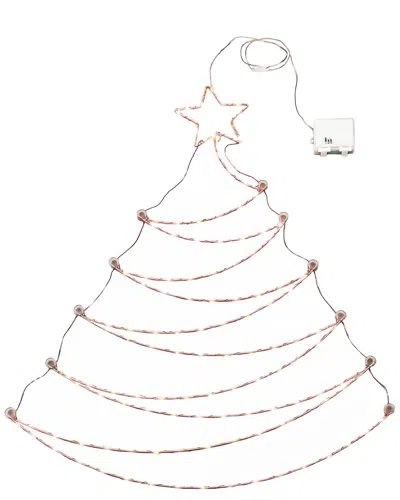 National Tree Company 37in Pre-lit Hanging Metal Wire Tree Decoration In Silver