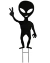 National Tree Company 38 Halloween Alien Garden Stake In Black