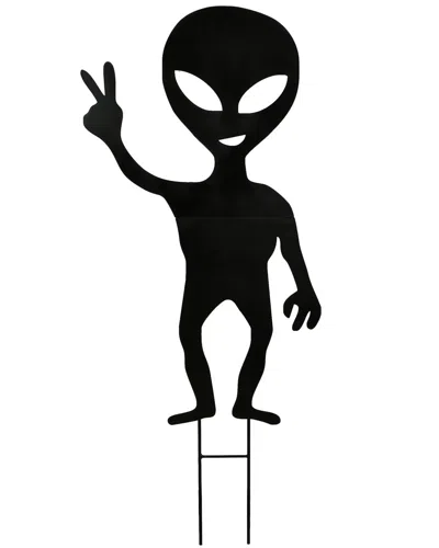 National Tree Company 38 Halloween Alien Garden Stake In Black