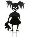 National Tree Company 38 Halloween Scary Girl Garden Stake In Black