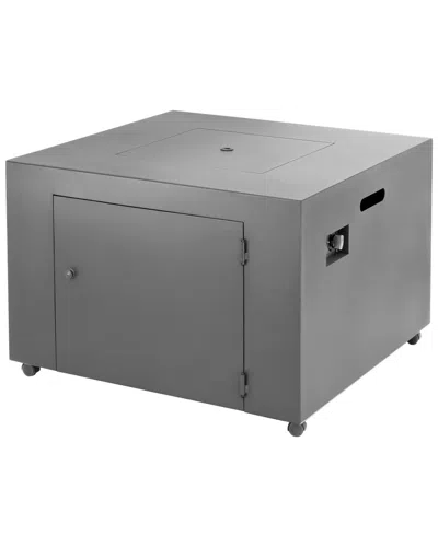 National Tree Company 38in Contemporary Square Propane Fire Pit Table In Gray