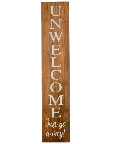National Tree Company 39 Halloween Unwelcome Porch Sign Natural Color In Brown