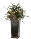 National Tree Company 3ft Potted Meadow Basin Tree With Led Lights In Green