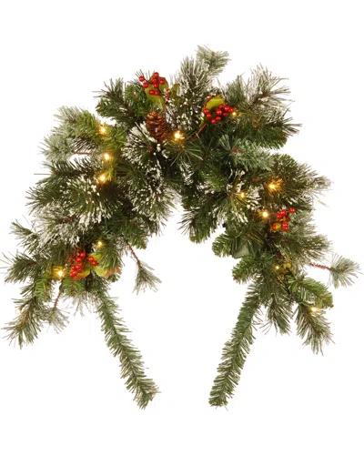 National Tree Company 3ft Wintry Pine Collection Mailbox Swag