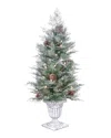 National Tree Company 4' Feel Real Frosted Mountain Spruce Entrance Tree