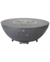 National Tree Company 40in Contemporary Round Propane Fire Pit Table In Gray