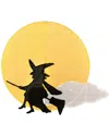 National Tree Company 41 Moon And Flying Witch With Leds Lights In Black
