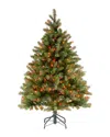 National Tree Company 4.5ft Feel-real Downswept Douglas Fir Hinged Tree With 450 Multi Lights
