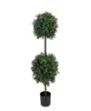 NATIONAL TREE COMPANY 46 BOXWOOD DOUBLE BALL TOPIARY WITH MULTI-FUNCTION LED LIGHTS