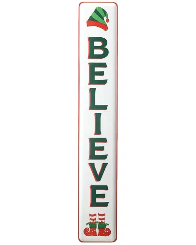 National Tree Company 47in Believe Vertical Holiday Wall Sign In White