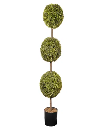 National Tree Company 48 Boxwood Three-ball Topiary In Green