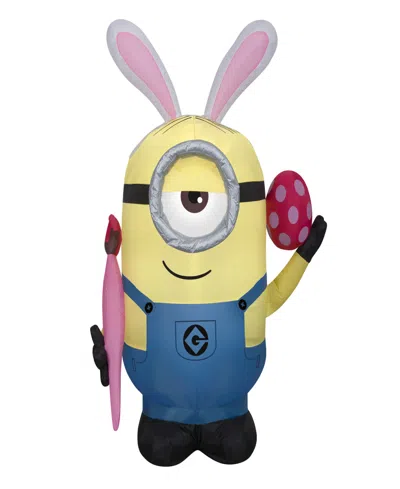 National Tree Company 48" Inflatable Easter Minion Stuart In Yellow