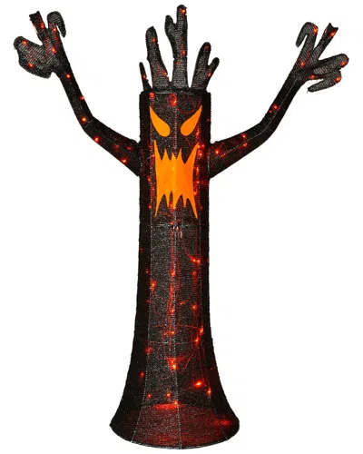 National Tree Company 48 Pre-lit Scary Halloween Tree In Black