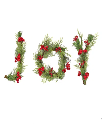 National Tree Company 5' Hgtv Home Collection Evergreen Joy Wall Decoration In Green
