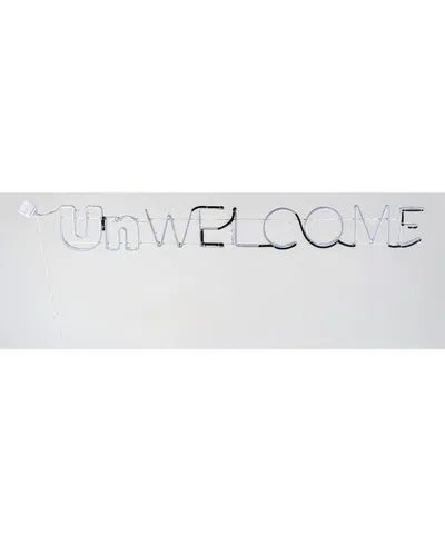 National Tree Company 50 Halloween Unwelcome Neon Style Sign In Green