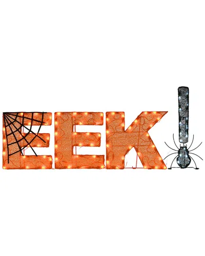 National Tree Company 50in Pre-lit Halloween Eek Decoration In Orange