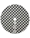 National Tree Company 52in General Store Collection Plaid Tree Skirt In Black
