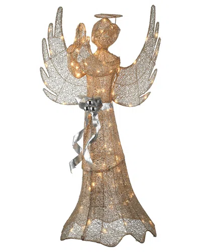 National Tree Company 53in Champagne Praying Angel With Led Lights In Gold
