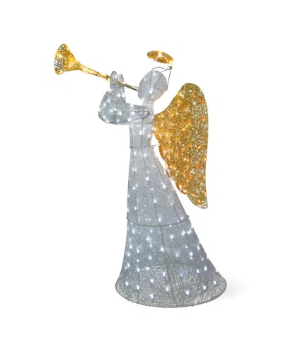 National Tree Company 5ft Angel Decoration With Led Lights In Silver