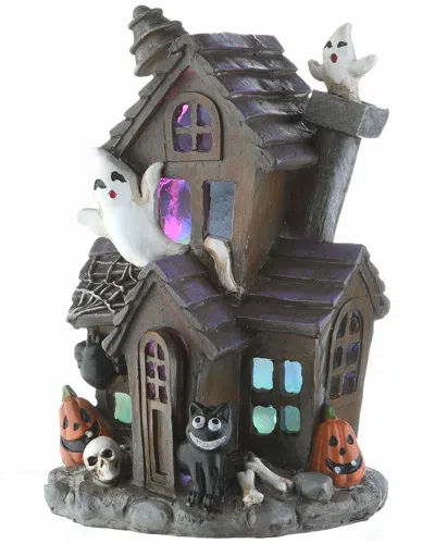 National Tree Company 6 Black Haunted House With Led Light