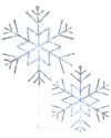 National Tree Company 6-point Star Ice Crystal Snowflake Pair With Led Lights In White