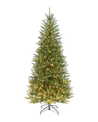 National Tree Company 6.5ft Dunhill Fir Slim Tree With 500 Clear Lights In Green
