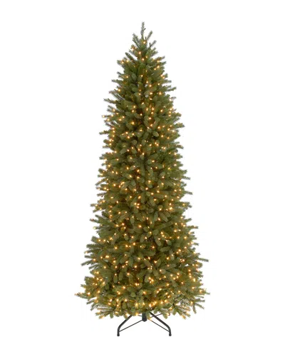 National Tree Company 6.5ft Feel Real Jersey Fraser Pencil Slim Fir Tree With 550 Clear Lights In Green