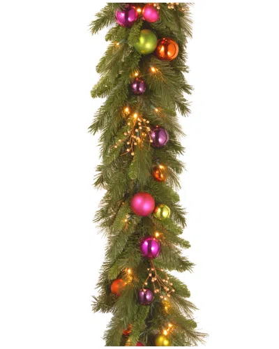 National Tree Company 6ft Kaleidoscope Garland With Battery Operated Warm White Led Lights In Green