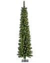 National Tree Company 6ft Pre-lit Nooksack Fir Pencil Slim Tree With Lights In Green