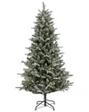 National Tree Company 6ft Pre-lit Snowy Libby Fir Tree With Led Lights In Green