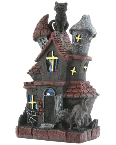 National Tree Company 7 Black Cats Haunted House With Led Light