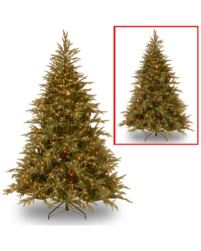 National Tree Company 7.5ft Feel-real Frasier Grande Hinged Tree With 1000 Dual Color Lights In Green