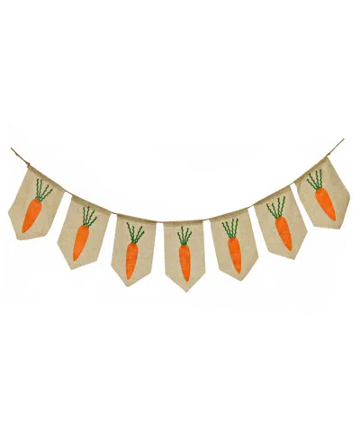 National Tree Company 70" Carrots Easter Banner In Orange